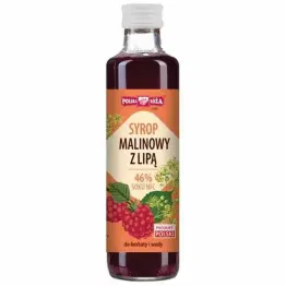 Syrop Malinowy z Lipą 46% Soku NFC 250 ml - Polska Róża