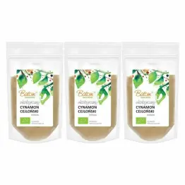 3 x Cynamon Cejloński Mielony Bio 125 g - BATOM
