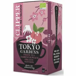 Herbata Zielona Jaśminowa o Smaku Brzoskwiniowym Bio 40 g (20x 2 g) - Clipper