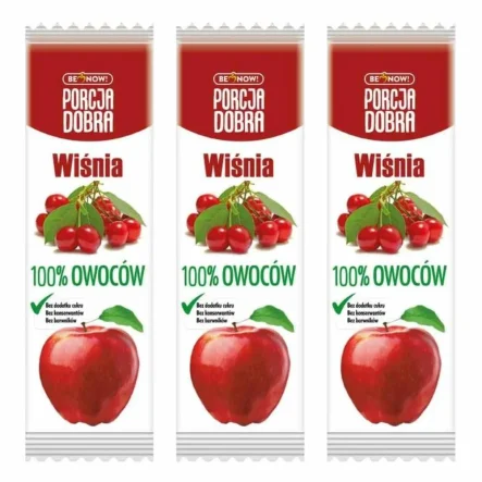 3 x Przekąska Jabłko and  Wiśnia Bez Dodatku Cukru 16 g - Porcja Dobra