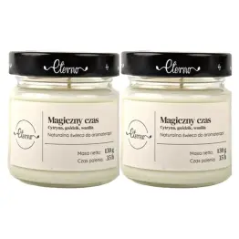 2 x Świeca Naturalna Magiczny Czas (Cytryna, Goździk, Wanilia) 130 g - Eterno