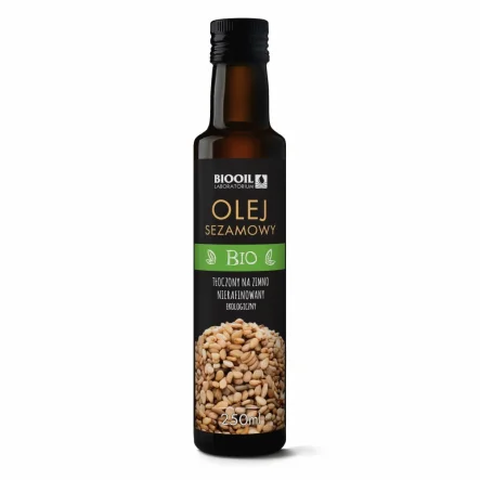 Olej Sezamowy Nierafinowany Tłoczony na Zimno Bio 250 ml - Biooil
