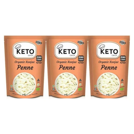 3 x Makaron Konjac Penne Bio 270 g (200 g) - Keto Chef
