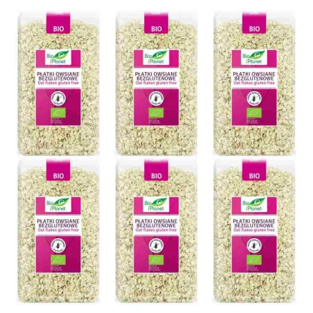 6 x Płatki Owsiane Bezglutenowe Bio 600 g - Bio Planet