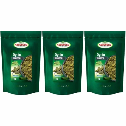 3 x Pestki Dyni bez Łupiny Doypack 1 kg - Targroch