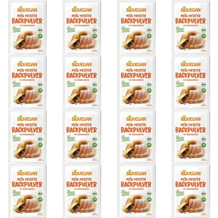 16 x Proszek do Pieczenia Bezglutenowy Bio 51 g (3 x 17 g) - Biovegan