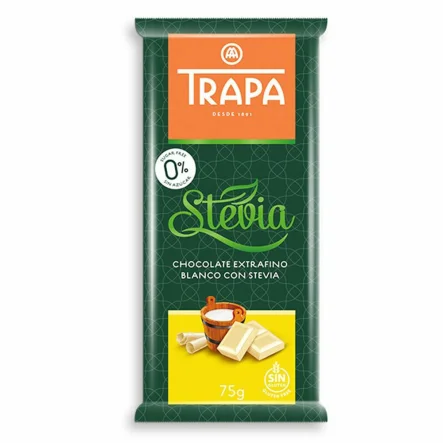 Czekolada Biała ze Stewią Bez Dodatku Cukru 75 g - Trapa