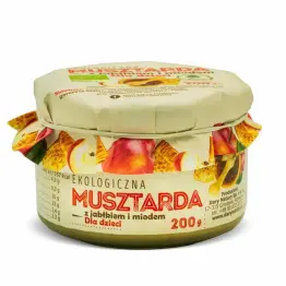 Musztarda z Jabłkiem i Miodem Dla Dzieci EKO 200 g - Dary natury