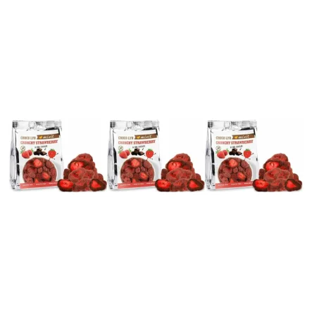 3 x Chrupiące Truskawki w Czekoladzie do Kieszeni 60 g - Mixit