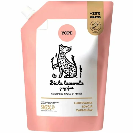 Mydło w Płynie Refill BIAŁA LAWENDA GREJPFRUT 600 ml - Yope