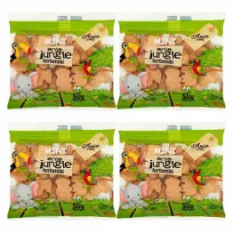 Zestaw 4 x Herbatniki Mini Jungle 50 g - Ania