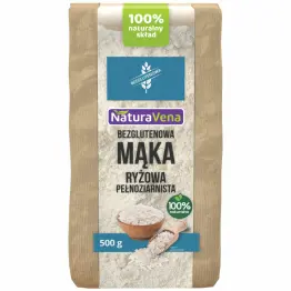 Mąka Ryżowa Pełnoziarnista Bezglutenowa 500 g - NaturAvena