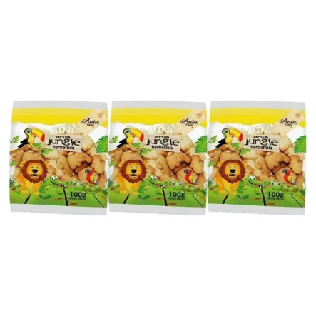 3 x Herbatniki Mini Jungle 100 g - Ania