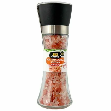 Sól Himalajska Różowa Gruba Młynek 200 g - Big Nature