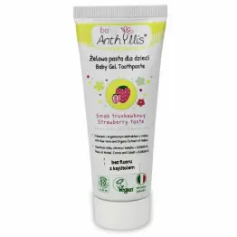 Żelowa Pasta do Zębów Dla Dzieci Bez Fluoru Truskawkowa 75 ml - Anthyllis