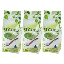 Zestaw 3 x Ksylitol C Krystaliczny 1 kg - Torebka - Santini 
