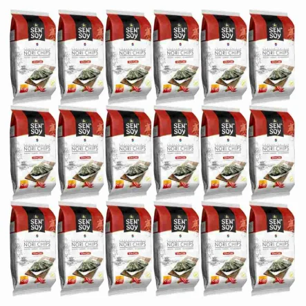 18 x Chipsy Nori Kimchi z Alg Morskich 4,5 g - Sen Soy