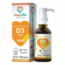 Witamina D3 Forte 2000 IU Naturalna Krople 50 ml - MyVita