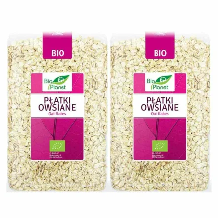 Zestaw 2 x Płatki Owsiane Bio 1 kg  - Bio Planet