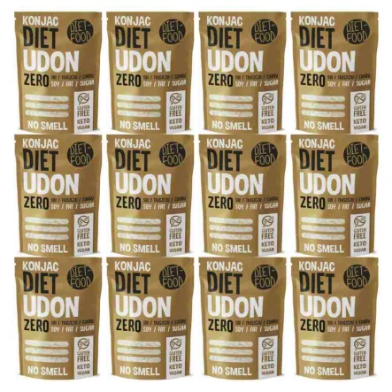 12 x Makaron Konjac Udon Bezglutenowy  270 g (200g) - Diet-Food