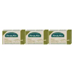 3 x Sardynki w Bio Oliwie z Oliwek 120 g (90 g)  - Pan Do Mar