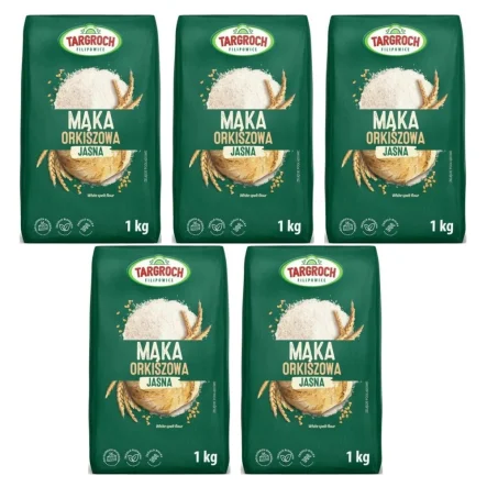 5 x Mąka Orkiszowa Jasna 1 kg - Targroch