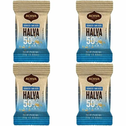 4 x Chałwa Waniliowa Bez Dodatku Cukru 25 g - Achva