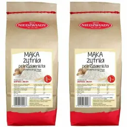 2 x Mąka Żytnia Pełnoziarnista Typ 2000 1 kg - Młyn Niedźwiady