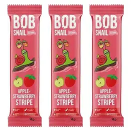 3 x Przekąska Jabłkowo -Truskawkowa 14 g - Bob Snail