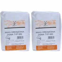 2 x Mąka Orkiszowa Jasna Typ 650 1 kg - Młyn Kopytowa