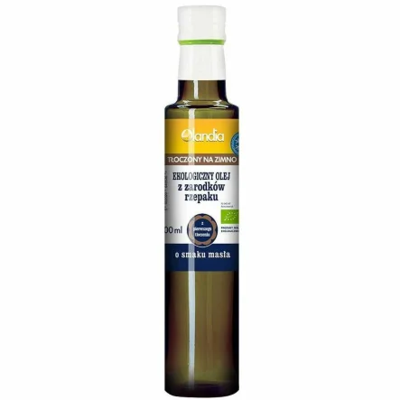 Olej z Zarodków Rzepaku o Smaku Masła Tłoczony na Zimno Bio 500 ml - Olandia