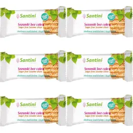 Zestaw 6 x Sezamki Bez Dodatku Cukru z Ksylitolem i Maltitolem 27 g - Santini