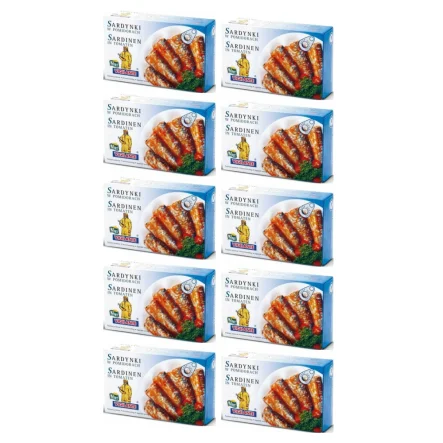 10 x Sardynki w Pomidorach 120 g (88 g) - Vigilante