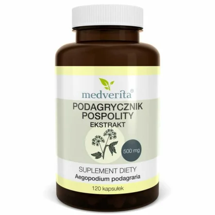 Podagrycznik Pospolity Ekstrakt 500 mg 120 Kapsułek - Medverita