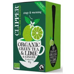Herbata Zielona z Limonką i Imbirem Bio 40 g (20x 2g) - Clipper