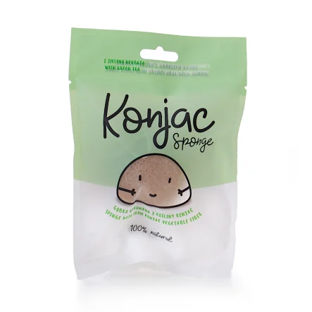 Gąbka Konjac do Twarzy Zielona - Diet Food