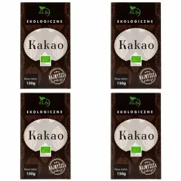 4 x Kakao o Obniżonej Zawartości Tłuszczu Bio 150 g - Biolife