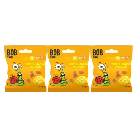3 x Przekąska Mango 20 g - Bob Snail