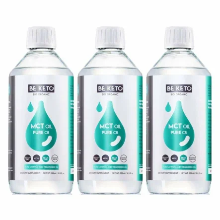 3 x Olej MCT 100% Pure C8 1 l - Beketo