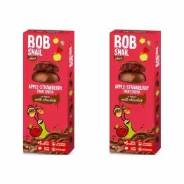 2 x Przekąska Jabłkowo-Truskawkowa w Mlecznej Czekoladzie 30 g - Bob Snail