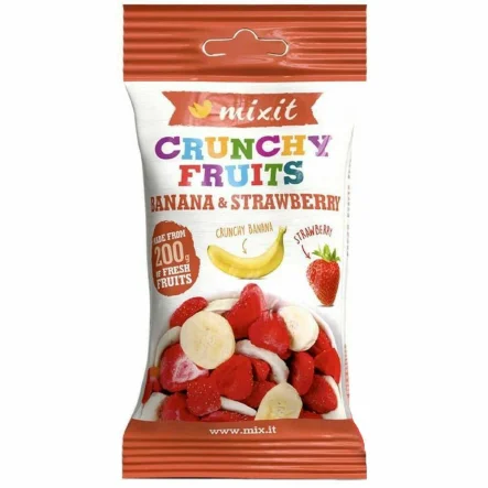 Banan i Truskawka Chrupiące Owoce do Kieszeni 23 g - Mixit