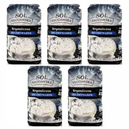 5 x Sól Kłodawska Krystaliczna do Zmywarki 1 kg - Kopalnia Soli Kłodawa