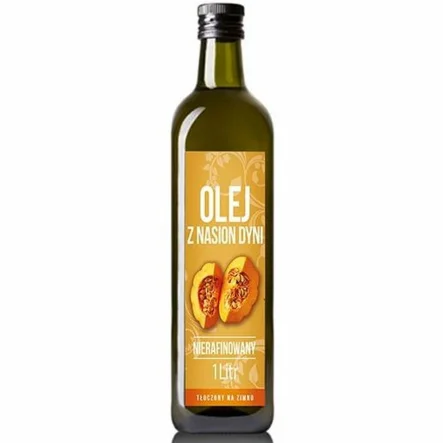 Olej z Pestek Dyni Nierafinowany Tłoczony na Zimno 1 l - Vitafarm