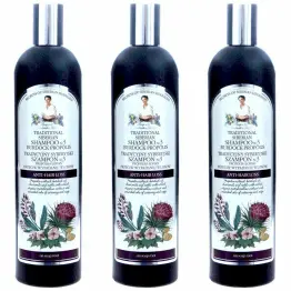 3 x Szampon No 3 Na Łopianowym Propolisie Przeciw Wypadaniu Włosów 550 ml - Agafji