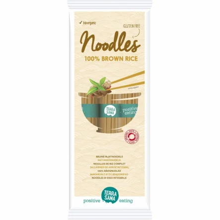 Makaron z Ryżu Brązowego 100% Bio Bezglutenowy 250 g - Terrasana