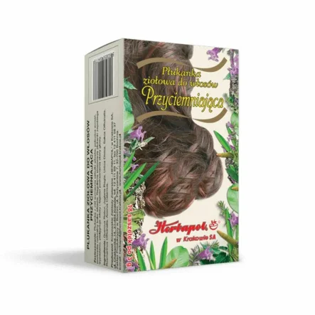 Płukanka Ziołowa do Włosów Przyciemniająca 54 g (18x 3 g) - Herbapol Kraków