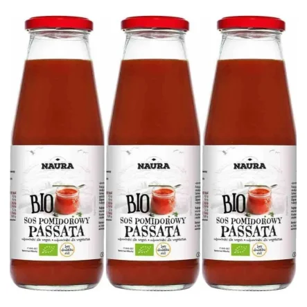 3 x Sos Pomidorowy Passata Bio 680 g - Naura