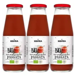 3 x Sos Pomidorowy Passata Bio 680 g - Naura