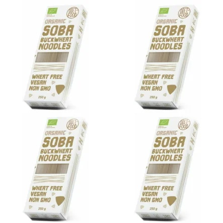 4 x Makaron Gryczany Soba Bezglutenowy Bio 250 g - Diet-Food