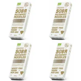 4 x Makaron Gryczany Soba Bezglutenowy Bio 250 g - Diet-Food